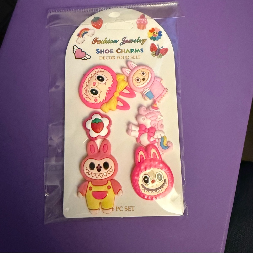 ✨✨5/$10✨✨ 6pc Labubu Shoe Charms for Crocs Style - Monster Bunny Lot New - Picture 3 of 8